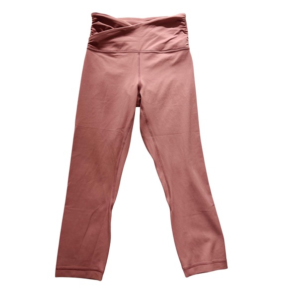 Lululemon Align Cropped Leggings Size 9 High Rise Ruched Waist Yoga Pants - Picture 1 of 7